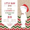 Χριστουγεννιάτικο προσκλητήριο βάπτισης LITTLE MAN