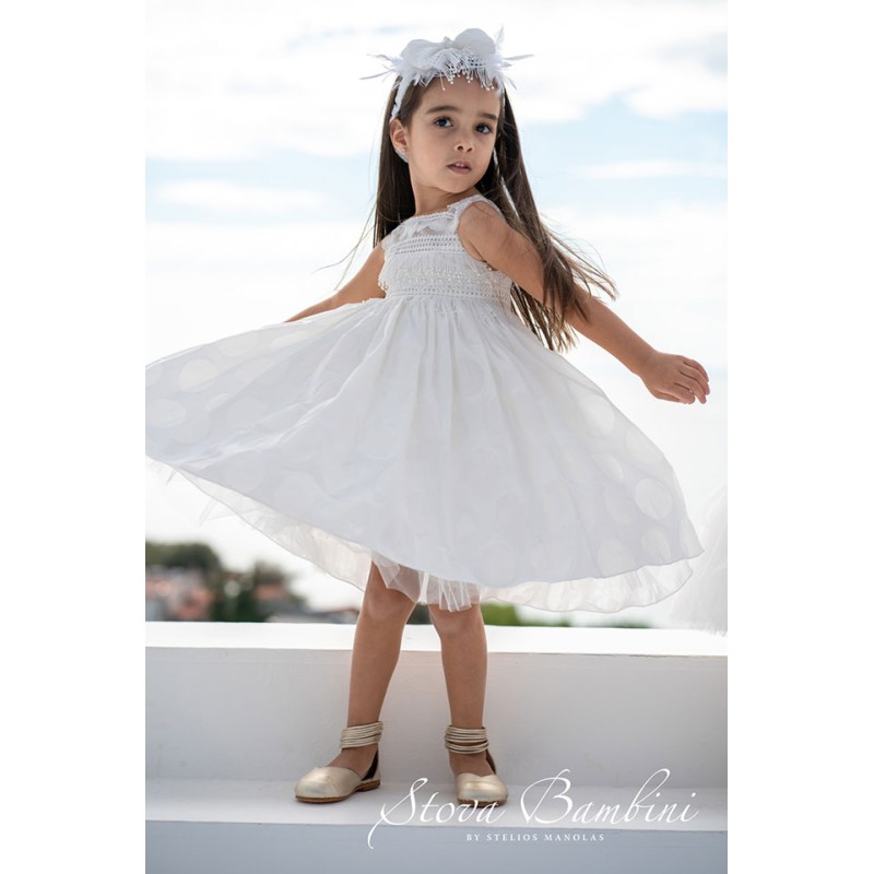 Βαπτιστικό φόρεμα βαμβακερό Stova Bambini 