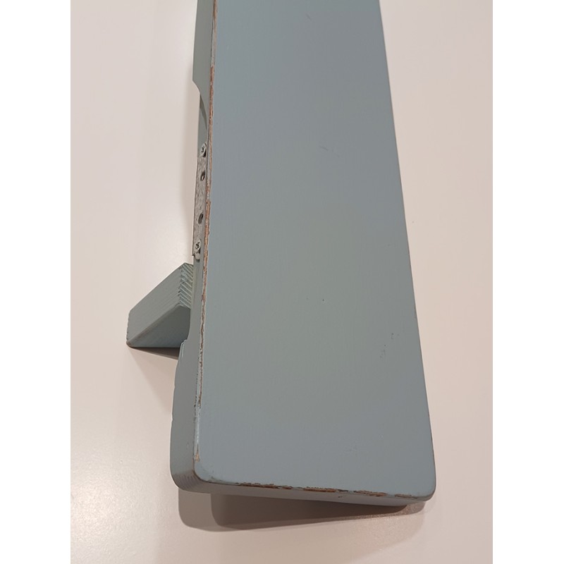 RA9 Ξύλινο ράφι τοίχου παλαιωμένο σιέλ