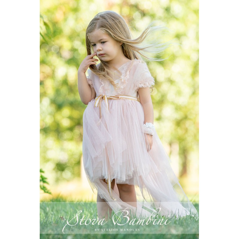Βαπτιστικό φόρεμα dusty pink της Stova Bambini