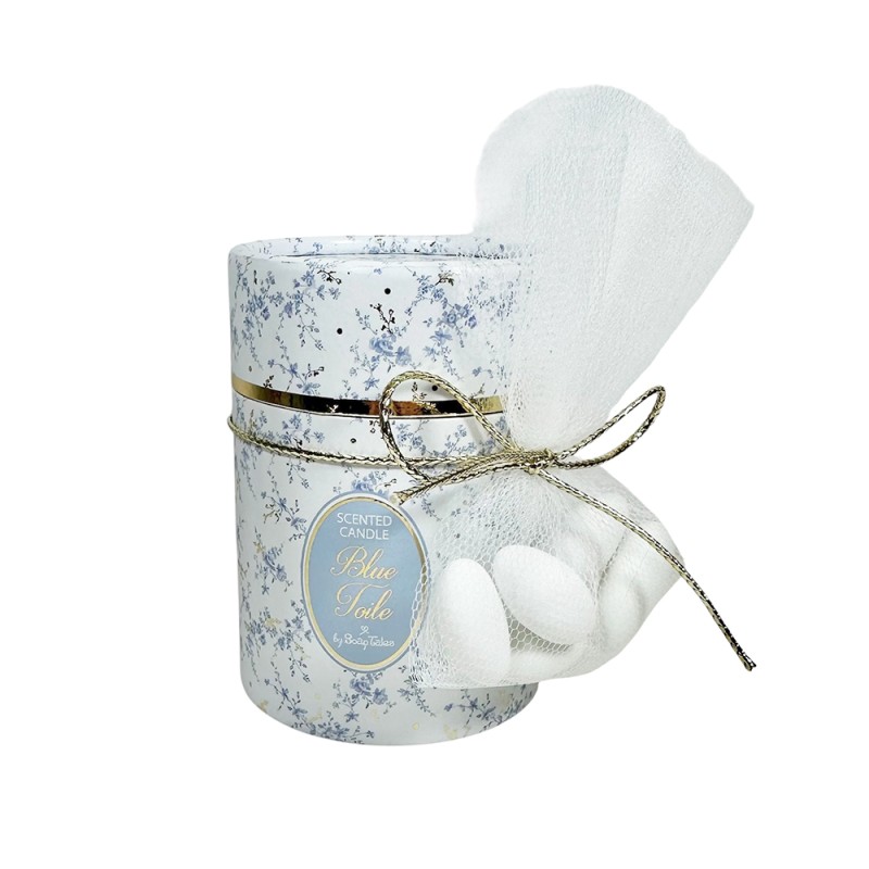 Αρωματικό Κερί Blue Toile για Μπομπονιέρα Γάμου & Βάπτισης