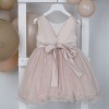 Βαπτιστικό Φόρεμα Dusty Pink Τούλι & Σατέν Ioli – Bambolino