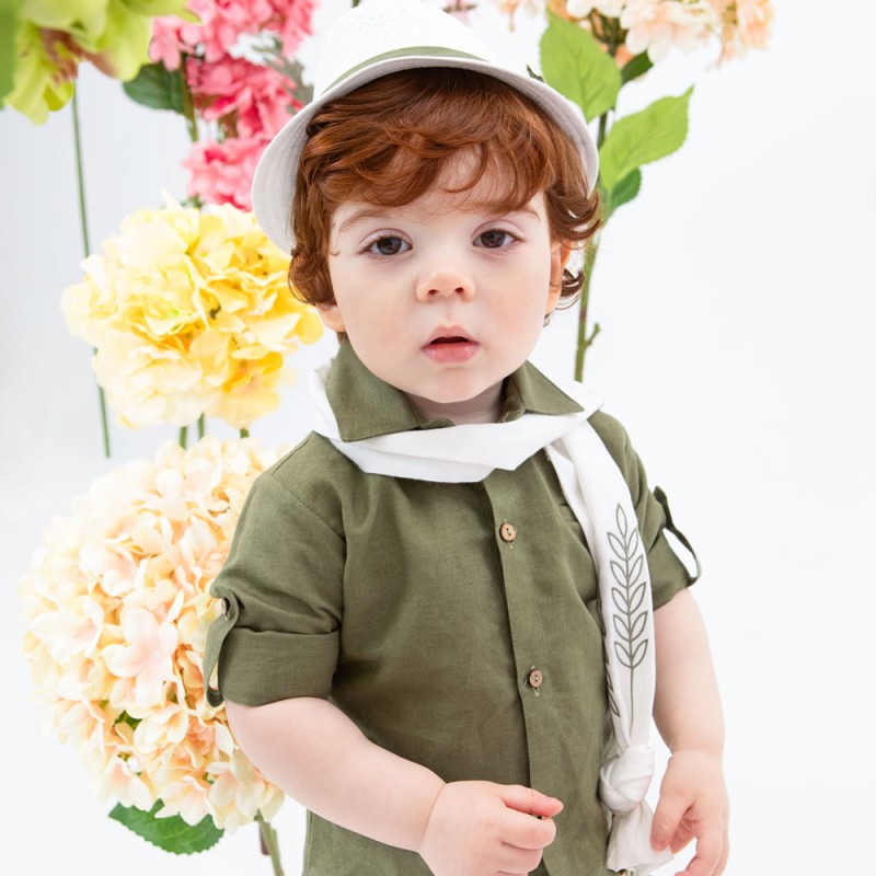 Βαπτιστικό Σύνολο Αγόρι Λαδί & Λευκό Apollonas – Bambolino