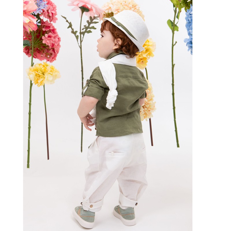 Βαπτιστικό Σύνολο Αγόρι Λαδί & Λευκό Apollonas – Bambolino