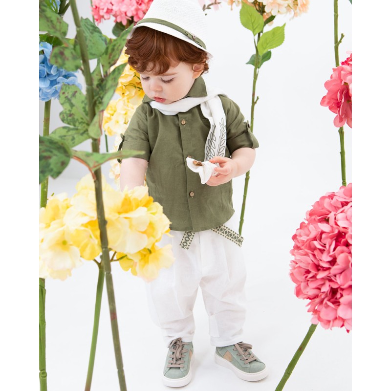 Βαπτιστικό Σύνολο Αγόρι Λαδί & Λευκό Apollonas – Bambolino