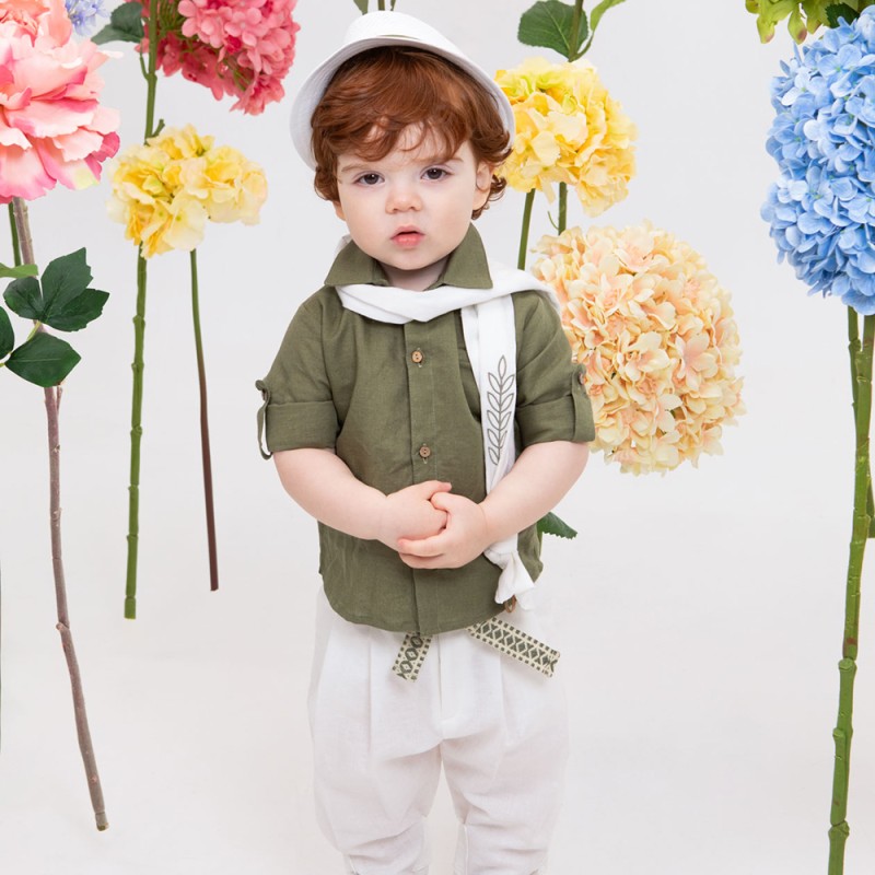 Βαπτιστικό Σύνολο Αγόρι Λαδί & Λευκό Apollonas – Bambolino