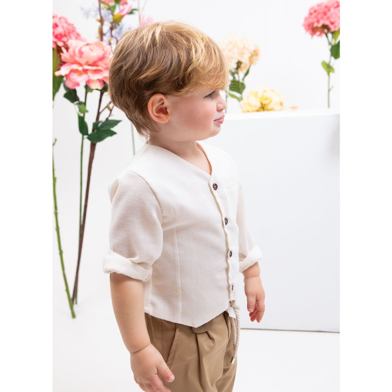 Βαπτιστικό Σύνολο Αγόρι Μπεζ & Εκρού Jordan – Bambolino