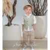 Βαπτιστικό Σύνολο Αγόρι Μέντα & Μπεζ Linen – Stova Bambini
