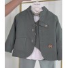 Βαπτιστικό Κοστούμι Αγόρι Μέντα & Olive Green