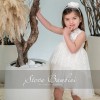 Βαπτιστικό Φόρεμα Κορίτσι Ivory Δαντέλα & Τούλι Sophie Hallette – Stova Bambini