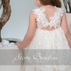 Βαπτιστικό Φόρεμα Κορίτσι Ivory Δαντέλα & Τούλι Sophie Hallette – Stova Bambini