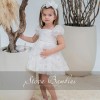 Βαπτιστικό Φόρεμα Κορίτσι Λευκό με 3D Λουλούδια & Φιόγκο – Stova Bambini