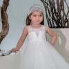 Βαπτιστικό Φόρεμα Κορίτσι Ivory Bridal με Τούλι & Φιογκάκια Πλάτης – Stova Bambini