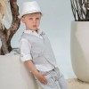 Βαπτιστικό Σύνολο Αγόρι Γκρι & Λευκό Wrap Cotton – Stova Bambini