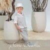 Βαπτιστικό Σύνολο Αγόρι Γκρι & Λευκό Wrap Cotton – Stova Bambini