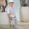 Βαπτιστικό Σύνολο Αγόρι Γκρι & Λευκό Wrap Cotton – Stova Bambini