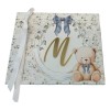 Βιβλίο Ευχών Βάπτισης Teddy Bear με Μονόγραμμα