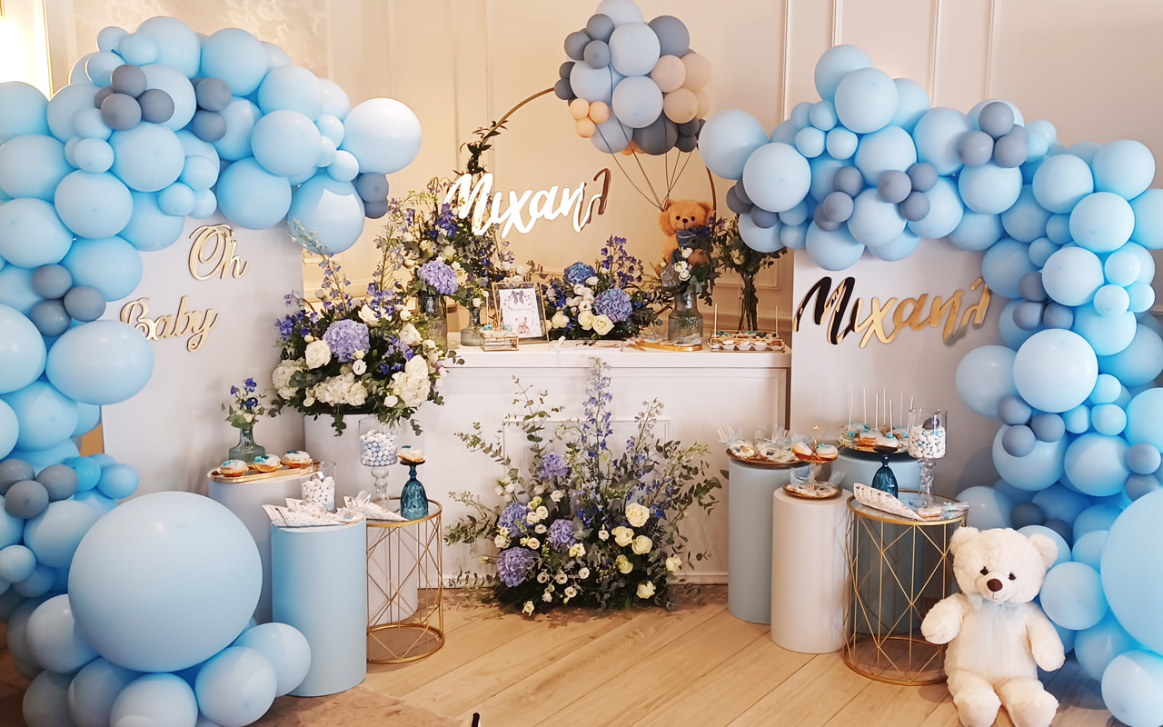 Δεξίωση Βάπτισης Αγoριού στο Golf Prive με Teddy Bear & Απαλές Μπλε Αποχρώσεις