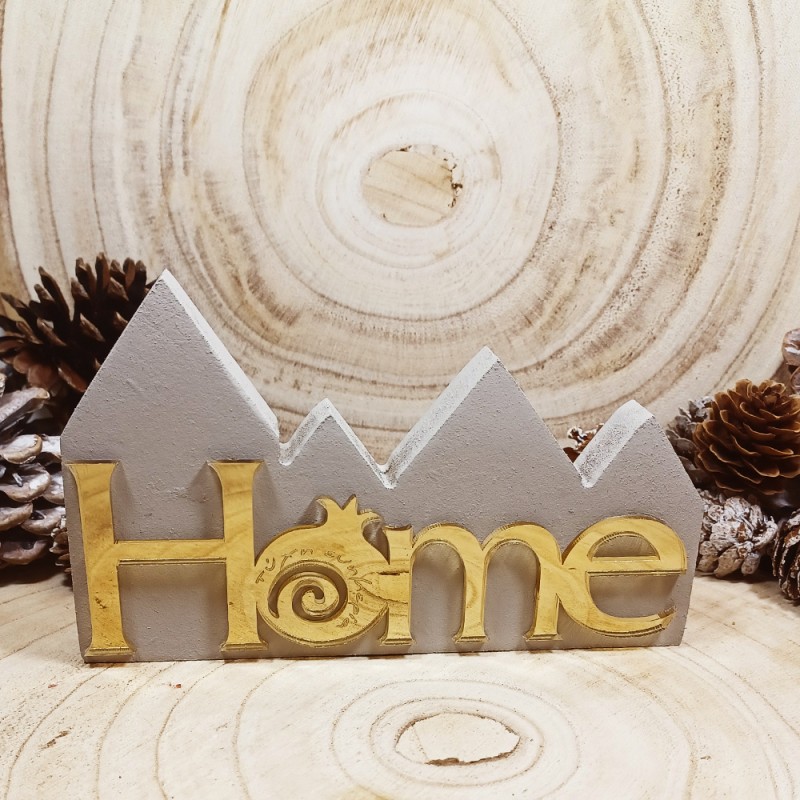 Γούρι Home Χωριό Γκρεζ με Χρυσό Plexiglass