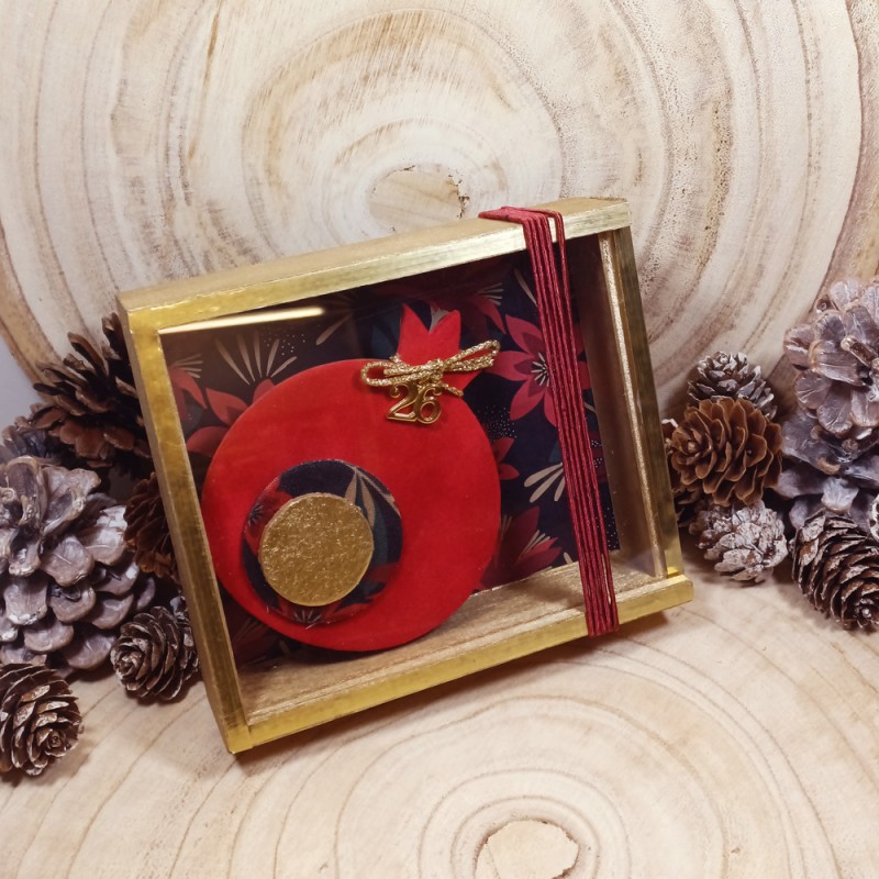 Ξύλινο καδράκι γούρι