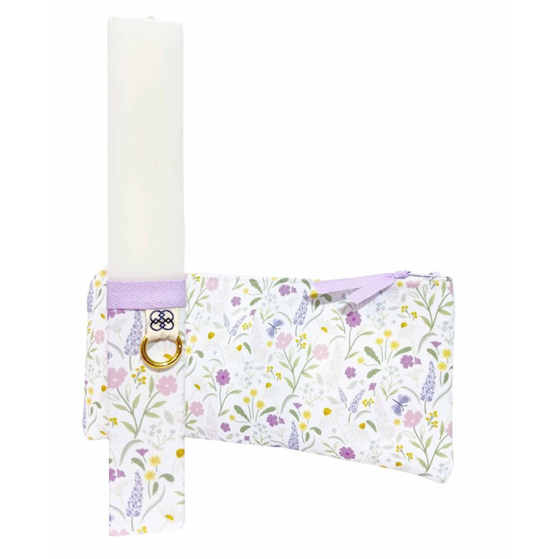 Χειροποίητη Πασχαλινή Λαμπάδα με Νεσεσέρ Floral