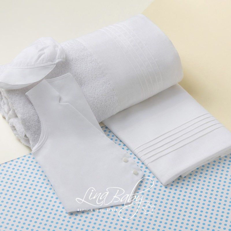 Λαδόπανο Βάπτισης Αγοριού - Κλασικό Στυλ με Νερβίρ & Διαχρονική Κομψότητα