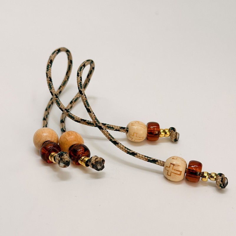 Μαρτυρικό Κομπολόι Βάπτισης με Ξύλινο Σταυρό και Χάντρες