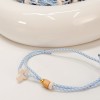 Μαρτυρικό Βραχιόλι Βάπτισης Δίχρωμο Γαλάζιο με Κεραμικό Σταυρό
