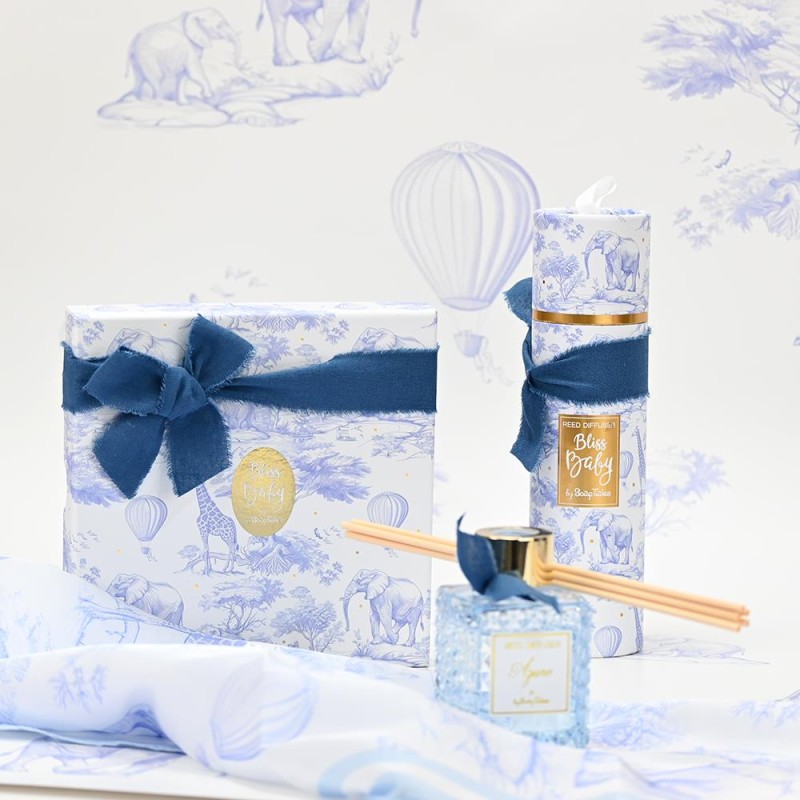 Μπομπονιέρα Βάπτισης Αρωματικό Χώρου Bliss Baby με Ζωάκια Toile