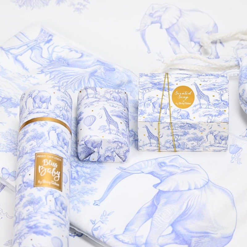 Μπομπονιέρα Βάπτισης Αρωματικό Χώρου Bliss Baby με Ζωάκια Toile