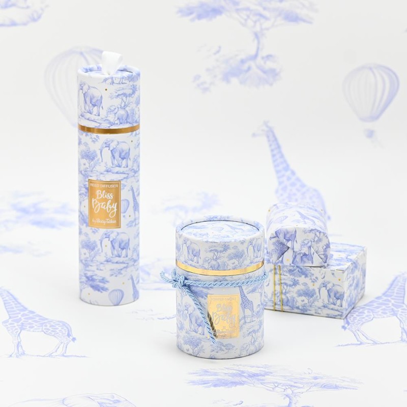 Μπομπονιέρα Βάπτισης Αρωματικό Χώρου Bliss Baby με Ζωάκια Toile