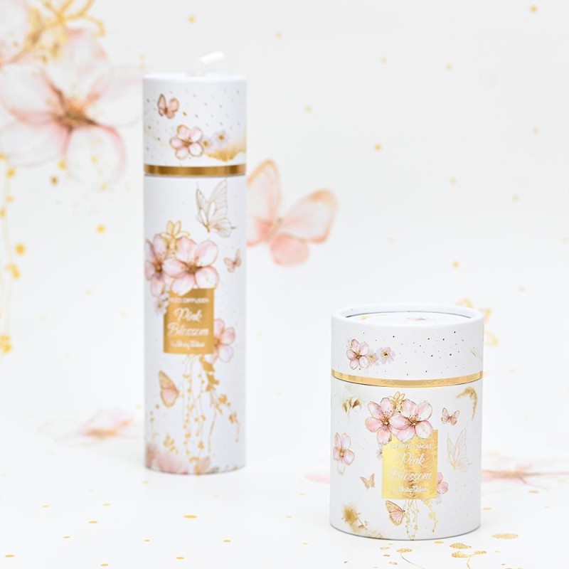 Μπομπονιέρα Βάπτισης Αρωματικό Χώρου Pink Blossom με Ροζ Άνθη