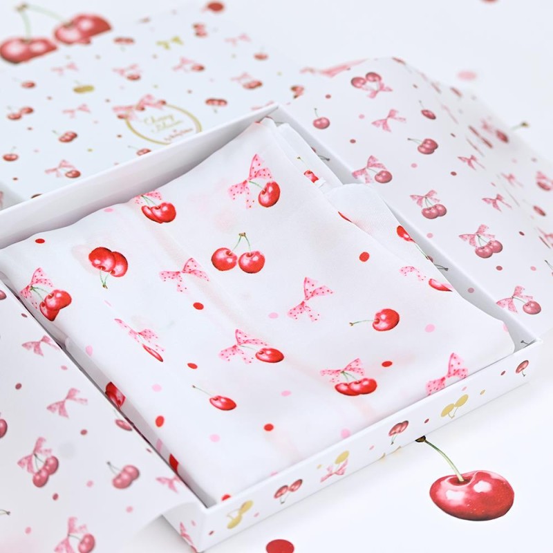 Μαντίλι Cherry Bloom – Μπομπονιέρα Βάπτισης