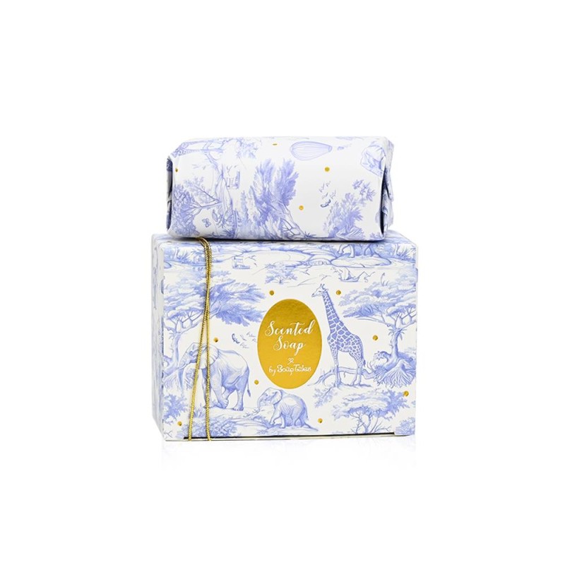 Μπομπονιέρα Βάπτισης Αρωματικό Σαπούνι με Ζωάκια σε Μπλε Αποχρώσεις