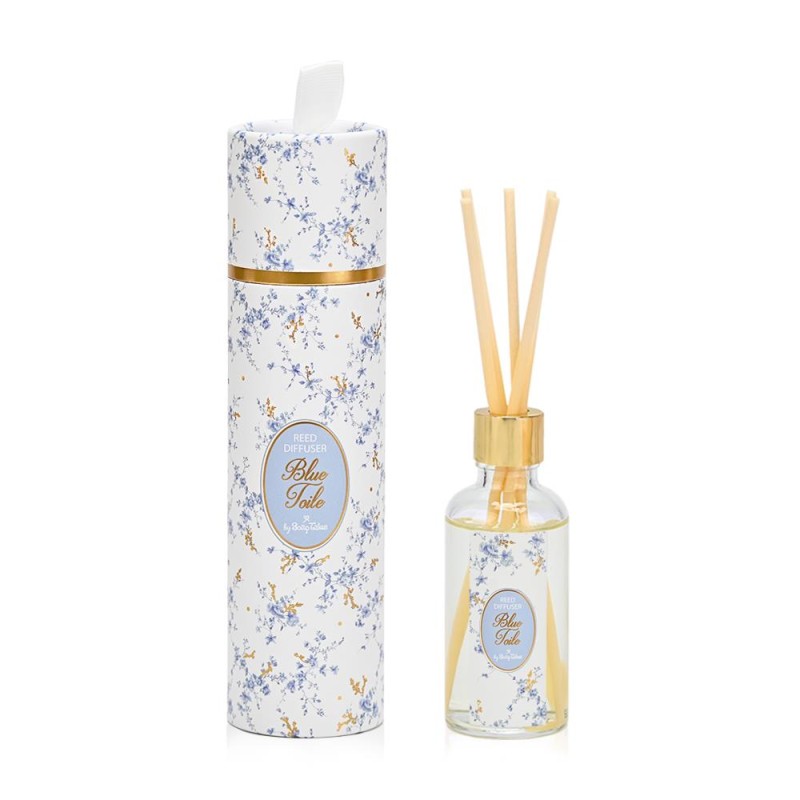 Μπομπονιέρα Αρωματικό Χώρου Blue Toile με Μπλε & Χρυσά Άνθη