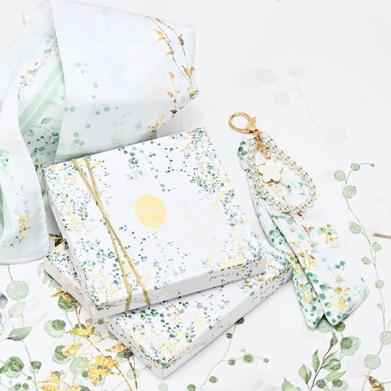 Charm Μαντιλάκι Eden με Πέρλες – Μπομπονιέρα Γάμου Βάπτισης με Φυσικό Θέμα