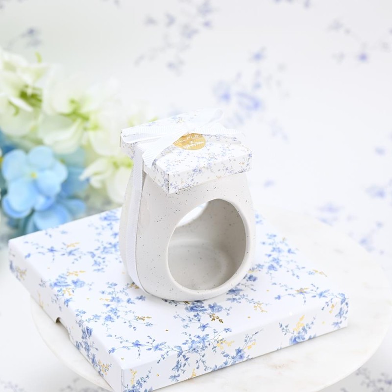 Κεραμικό Melt Burner Blue Toile με Wax Melts σε Κουτί Μπομπονιέρα
