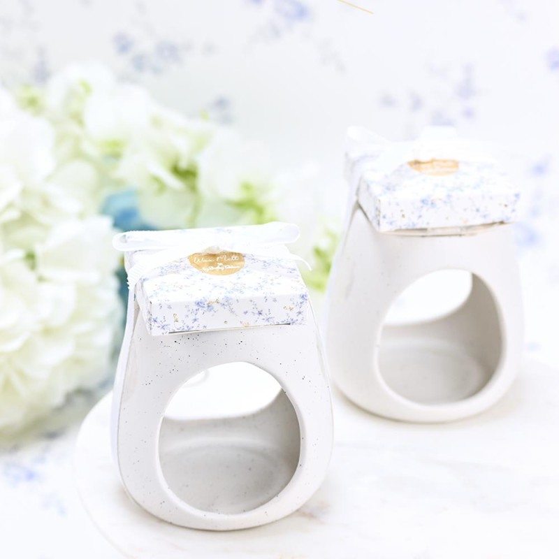 Κεραμικό Melt Burner Blue Toile με Wax Melts σε Κουτί Μπομπονιέρα