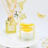 Αρωματικό κερί με ανάγλυφο κίτρινο λουλούδι για μπομπονιέρα