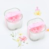 Αρωματικό κερί με ανάγλυφο ροζ λουλούδι για μπομπονιέρα