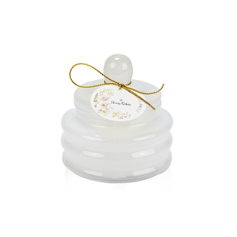 Αρωματικό κερί Flor White για μπομπονιέρα γάμου ή βάπτισης