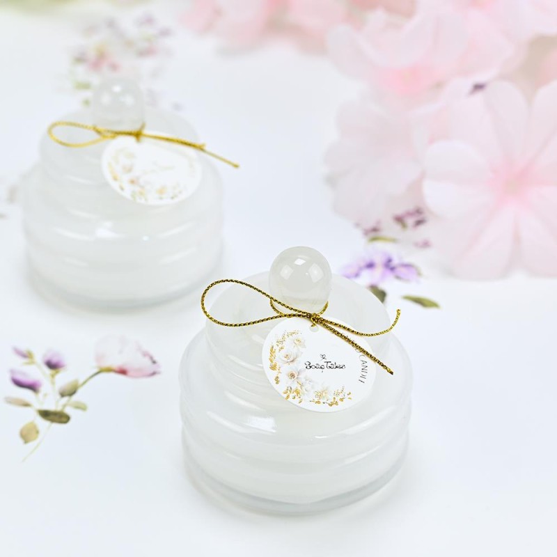 Αρωματικό κερί Flor White για μπομπονιέρα γάμου ή βάπτισης