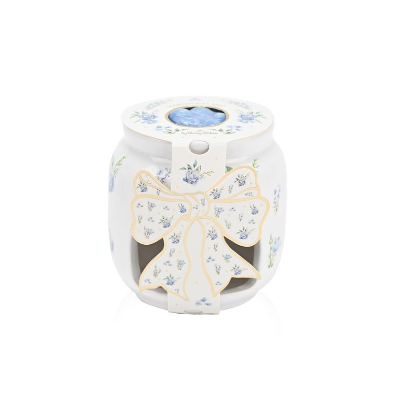 Κεραμικό Melt Burner Blue Floral με Wax Melts Μπομπονιέρα