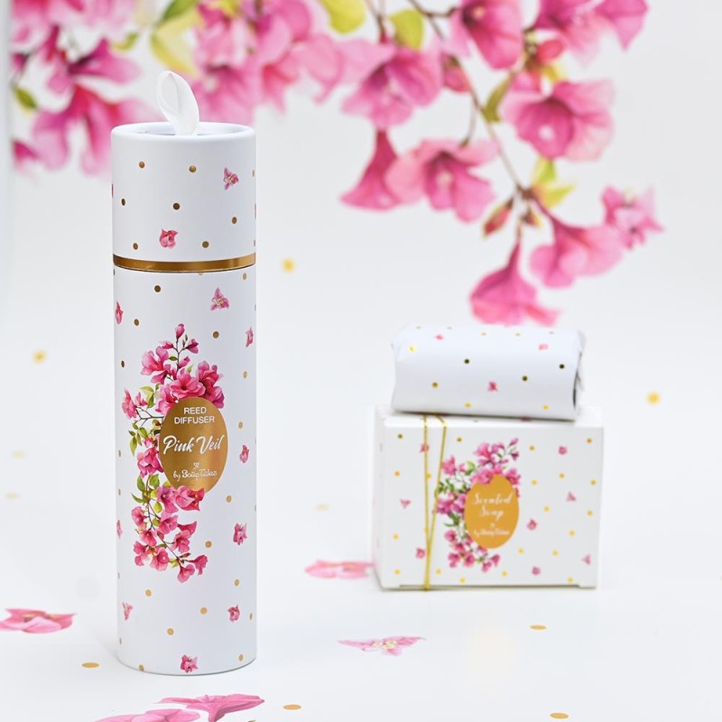 Μπομπονιέρα Αρωματικό Χώρου με Φούξια Λουλούδια – Flower Bouquet