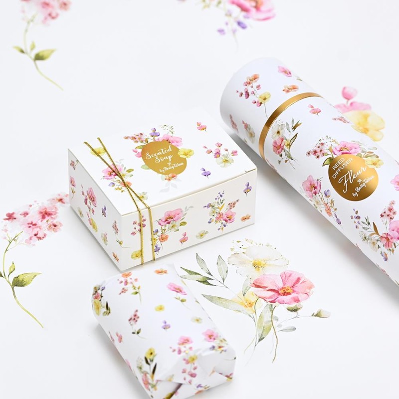 Μπομπονιέρα Αρωματικό Σαπούνι με Ρομαντικά Λουλουδάκια