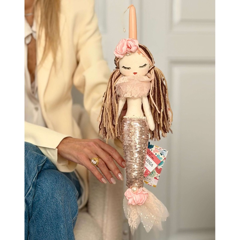 Πασχαλινή Λαμπάδα Lala Doll Κοραλένια – Η Γοργόνα