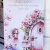 Πινακίδα Διακόσμησης Βάπτισης με Θέμα Νεράιδα – Ροζ