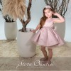 Βαπτιστικό Φόρεμα Κορίτσι Dusty Pink Σατέν με Φιόγκο – Stova Bambini