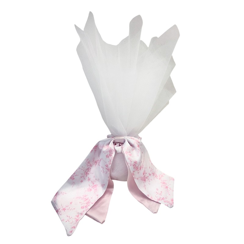 Scrunchie με Μαντιλάκι Pink Toile – Μπομπονιέρα Γάμου & Βάπτισης