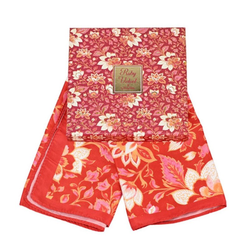 Μπομπονιέρα Μαντίλι Ruby Velvet Floral